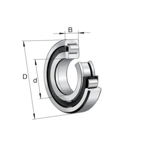 FAG NUP2206-E-XL-TVP2 30mm I.D Cylindrical Roller Bearing, 62mm O.D product image