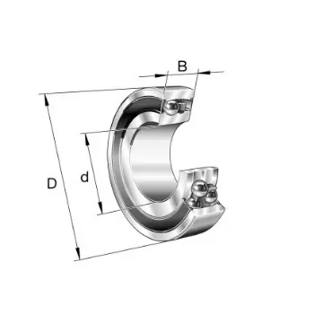 FAG 2211-K-2RS-TVH-C3 Self Aligning Ball Bearing- Both Sides Sealed 55mm I.D, 100mm O.D product image