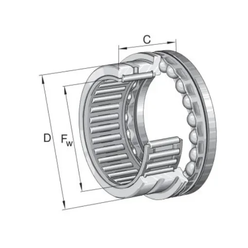INA NKX10-Z-TV-XL 10mm I.D Roller Bearing, 19mm O.D product image