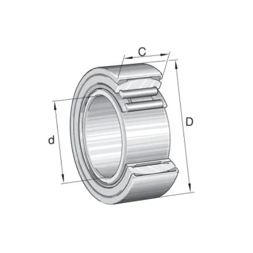 INA PNA20/42-XL 20mm I.D Needle Roller Bearing, 42mm O.D product image