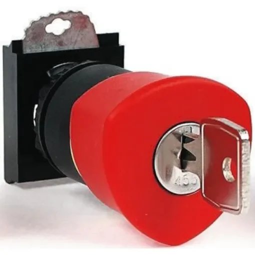 BACO Series Red Key Reset Push Button Head, 22mm Cutout, IP66 - L22GR01 product image