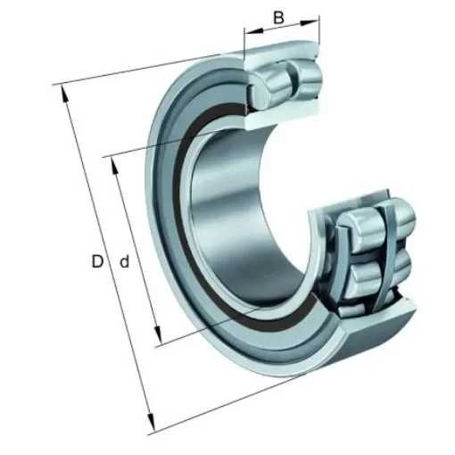 FAG WS22212-E1-XL-2RSR 60mm I.D Spherical Roller Bearing, 110mm O.D product image