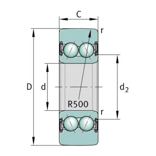 Track Roller Track Roller LR5305-2HRS-TVH-XL, 25mm ID, 72mm OD product image
