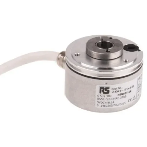 Hengstler RI58-D Series Incremental Incremental Encoder, 1024 ppr, RS422 Signal, Hollow Type, 12mm Shaft - RI58-D/ 1024AD.37RB product image