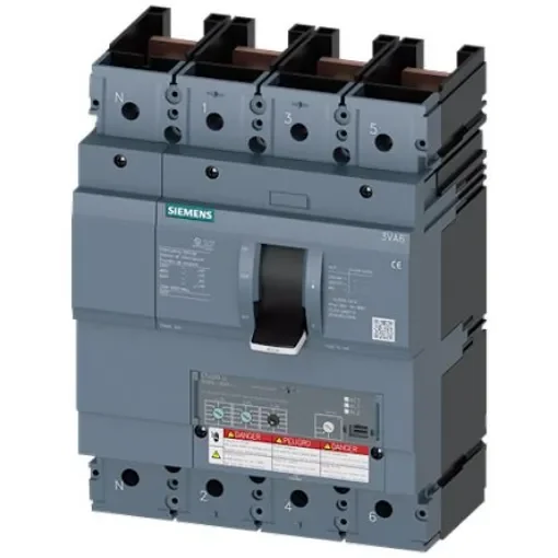 Siemens, SENTRON MCCB Molded Case Circuit Breaker 4P 400A, Breaking Capacity 200 kA, Fixed Mount - 3VA6340-0HL41-0AA0 product image