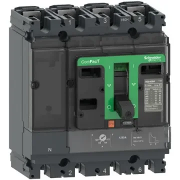 Schneider Electric, ComPacT New Generation MCCB 4P 80A, Fixed Mount - C16H4TM080 product image