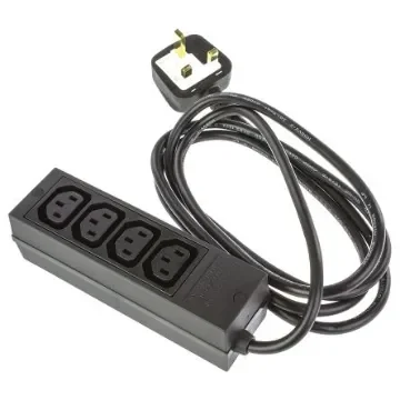 Schurter IEC C13 4 Gang Power Distribution Unit, 2m Cable, 10A, 250 V ac - 4748.0300 product image