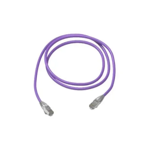 HellermannTyton Connectivity, 40m Cat6a, Purple RJ45 to RJ45, S/FTP, Terminated - RJ45C6A-40.0M-S-LS/VI-CCA product image