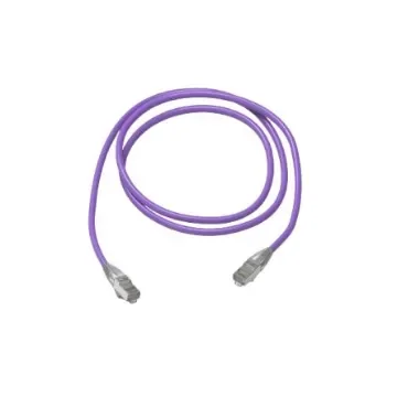 HellermannTyton Connectivity, 50m Cat6a, Purple RJ45 to RJ45, S/FTP, Terminated - RJ45C6A-50.0M-S-LS/VI-CCA product image