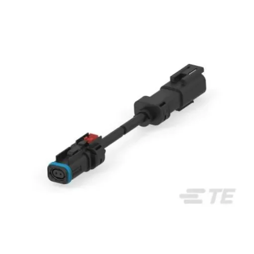 TE Connectivity, DT Automotive Connector Male to Female Black Clip Mount 2 Way, Crimp Termination 2382949-4 product image