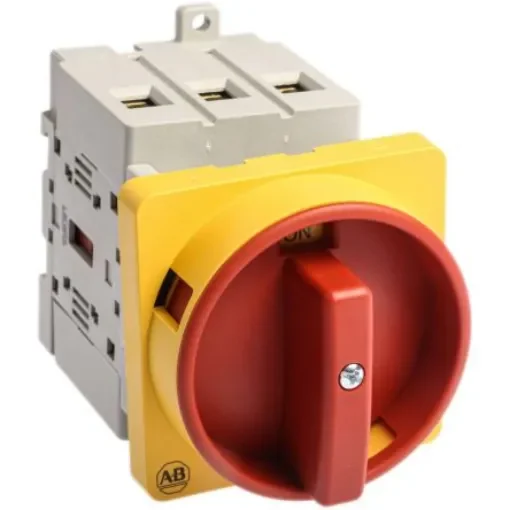 Allen Bradley 3P Pole Panel Mount Isolator Switch - 63A Maximum Current, 22kW Power Rating, IP66 - 194E-E63-1753-6N product image