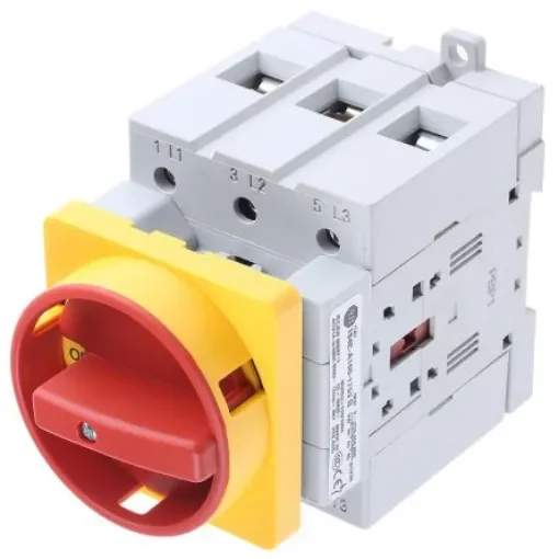 Allen Bradley 3P Pole DIN Rail Isolator Switch - 100A Maximum Current, 45kW Power Rating, IP66 - 194E-A100-1753-6N product image
