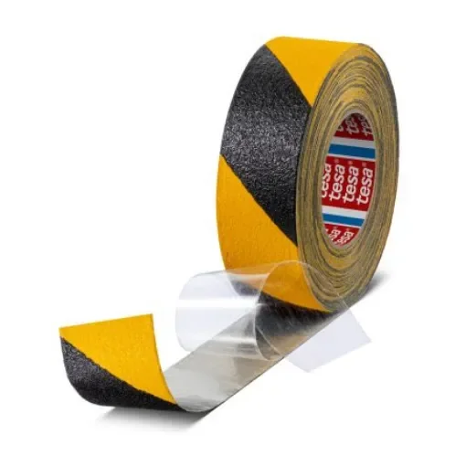 Tesa 60955 Black, Yellow Aluminium Foil 18m Adhesive Anti-slip Tape, 0.75mm Thickness - 60955-00000-02 product image