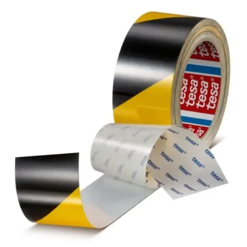 Tesa 60960 Black, Yellow PET Film 20m Floor Tape, 0.175mm Thickness - 60960-00002-00 product image