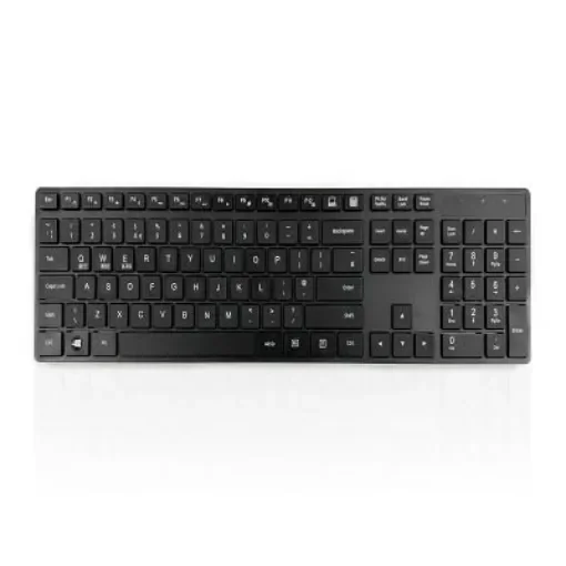 Ceratech 301BLACK Wired USB Slimline Keyboard, QWERTY, Black - KYBAC301-UBLK-IT product image