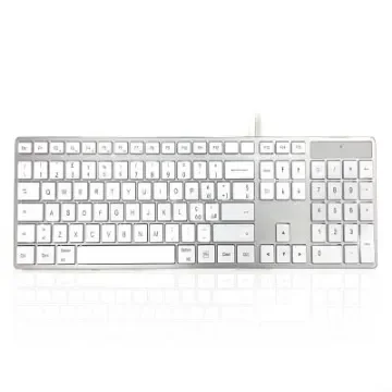 Ceratech 301C MAC Wired USB Mac Keyboard, QWERTY, White - KYBAC301-UCMC-IT product image