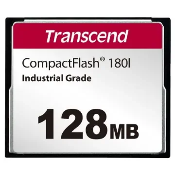 Transcend CF180I CompactFlash Industrial 128 MB SLC Compact Flash Card - TS128MCF180I product image