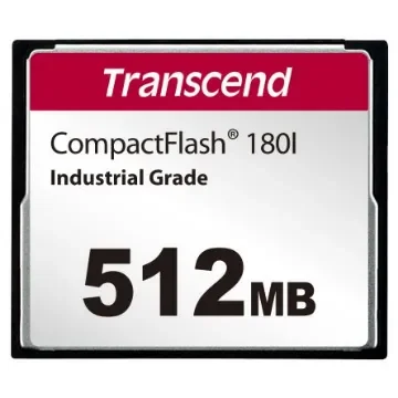 Transcend CF180I CompactFlash Industrial 512 MB SLC Compact Flash Card - TS512MCF180I product image