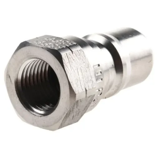 Parker Stainless Steel Male Hydraulic Quick Connect Coupling, G 1/4 Female - SH2-63-BSPP product image