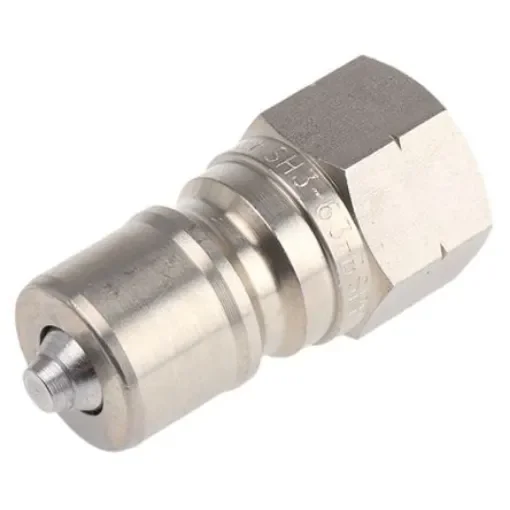 Parker Stainless Steel Male Hydraulic Quick Connect Coupling, G 3/8 Female - SH3-63-BSPP product image