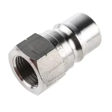 Parker Stainless Steel Male Hydraulic Quick Connect Coupling, G 1/2 Female - SH4-63-BSPP product image