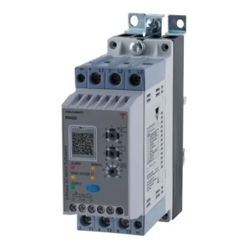 Carlo Gavazzi RSGD Soft Starter, 45 Amps, 400 V, 3 Phase, IP20 - RSGD4045F0VX210C product image
