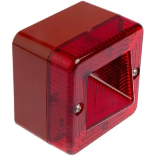 e2s L101X Series Red Flashing Beacon, 24 V ac/dc, Surface Mount, Xenon Bulb, IP66 - L101XDC024BR/R product image