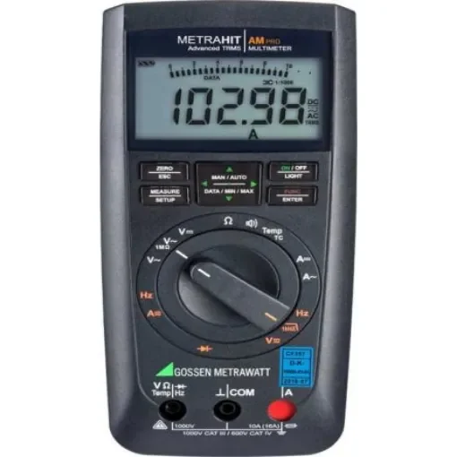 Gossen Metrawatt METRAHIT AM PRO Handheld Digital Multimeter, True RMS, 10A ac Max, 10A dc Max, 1000V ac Max - M242E product image