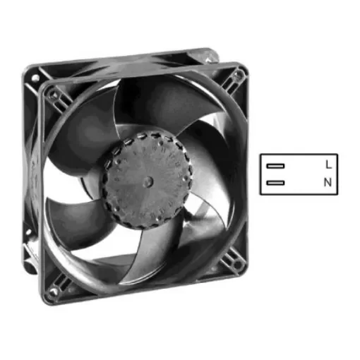 ebm-papst AxiACi 120 Series Axial Fan, 115 V ac, 230 V ac, AC Operation, 114m³/h, 2.7W, 120 x 120 x 38mm - AxiACi120-00214 product image