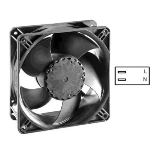 ebm-papst AxiACi 120 Series Axial Fan, 115 V ac, 230 V ac, AC Operation, 64m³/h, 1.1W, IP65, 120 x 120 x 38mm - AxiACi120-00216 product image
