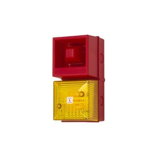 Clifford & Snell YL40 Series Yellow Sounder Beacon, 115 V ac, IP65, Base-mounted, 108dB at 1 Metre - 245202 product image