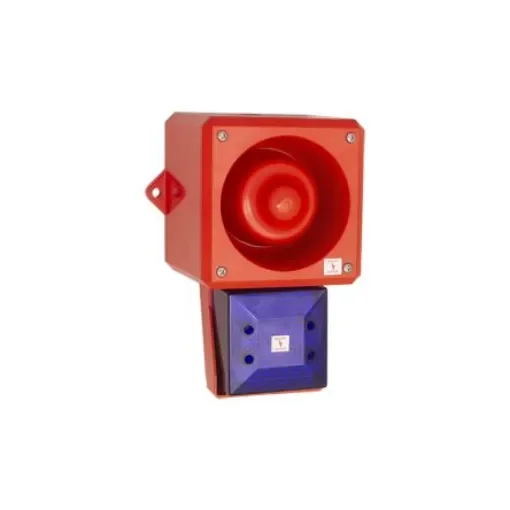 Clifford & Snell YL50 Hi Vis Series Blue Sounder Beacon, 24 V dc, IP66, Wall or Bulkhead, 112dB at 1 Metre - 245284 product image