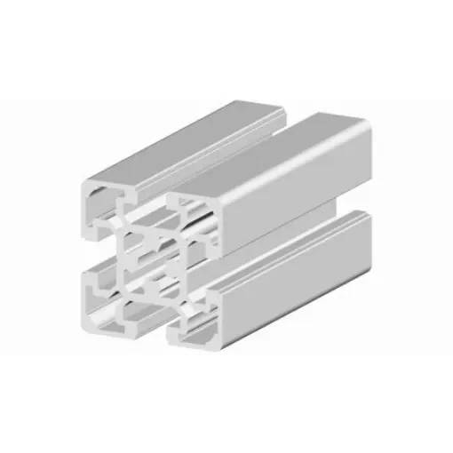 RS PRO Silver Aluminium, Anodized Profile Strut, 50 x 50 mm, 10mm Groove, 2m Length - 2647851 product image