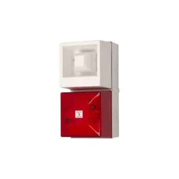 Clifford & Snell YL40 Series Red Sounder Beacon, 24 V dc, IP65, Bulkhead, Flat Wall, 108dB at 1 Metre - 245271 product image