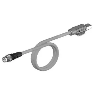 Omron, 5m Cat5e, Black M12 to RJ45, Shielded, Terminated - XS5W-T421-GMC-SS product image