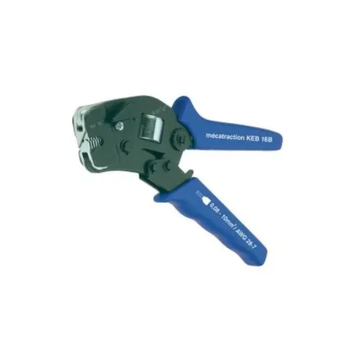 MECATRACTION Hand Operated Mechanical Crimping Tools Hand Crimp Tool for Wire Ferrules - KEB16B product image