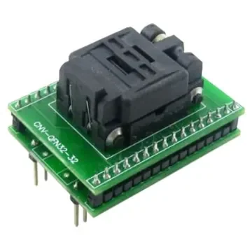 Seeit 0.5mm Pitch IC Socket Adapter, 32 Pin Female QFN to 32 Pin Male DIP - ADA-QFN32 product image
