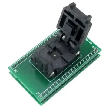 Seeit 0.5mm Pitch IC Socket Adapter, 40 Pin Female QFN to 40 Pin Male DIP - ADA-QFN40 product image