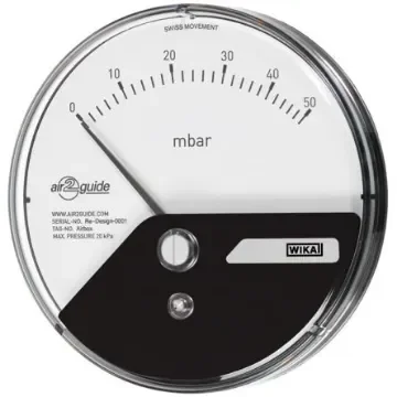 WIKA 4 to 6 mm Analogue Differential Pressure Gauge 500Pa Back Entry 110mm Outside Diameter - 40391697 product image