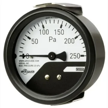 WIKA 4 to 6 mm Analogue Differential Pressure Gauge 250Pa Back Entry 63mm Outside Diameter - 40412094 product image