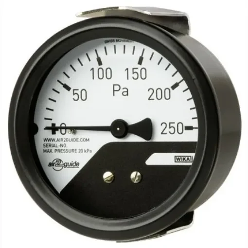 WIKA 4 to 6 mm Analogue Differential Pressure Gauge 500Pa Back Entry 63mm Outside Diameter - 40412095 product image