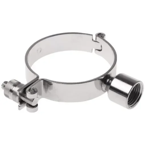 RS PRO Stainless Steel Silver Hinged Pipe Clamp, 1/2 in BSP - 2654902 product image
