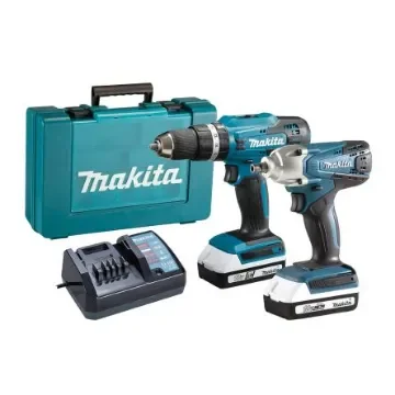 Makita DK18922A, 18V Cordless Drill Power Tool Kit - Combination & Impact Driver Kit, Type G - British 3-pin product image