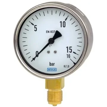 WIKA G 3/8 Analogue Pressure Gauge 1bar Bottom Entry 100mm Outside Diameter - 48774550 product image