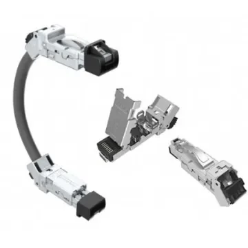 Amphenol Communications Solutions, 1m Cat6a, Black RJ45 to Male ix Industrial Male, Terminated Thermoplastic Sheath - DRPC51A009A40 product image