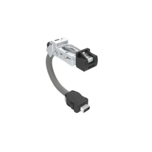 Amphenol Communications Solutions, 1m Cat6a, Grey RJ45 to Male ix Industrial Male, Shielded, Terminated Thermoplastic - DRPC61A001A40 product image