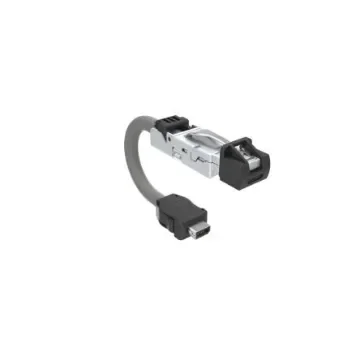 Amphenol Communications Solutions, 1m Cat6a, Grey RJ45 to Male ix Industrial Male, Shielded, Terminated Thermoplastic - DRPC61A009A40 product image