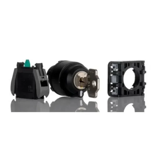 RS PRO Knob Key Switch - (1NO) 30mm Cutout Diameter, Illuminated 2 Positions - 2657661 product image