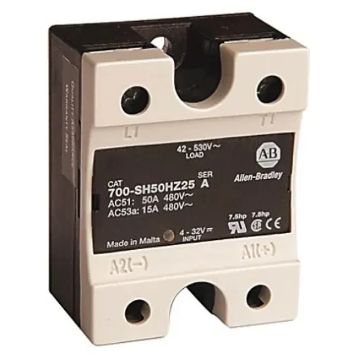 Allen Bradley 700-SH Series Solid State Relay, 75 A Load, DIN Rail, Panel Mount, 480 V ac/dc Load, 32 V ac/dc Control - 700-SH75VA24 product image