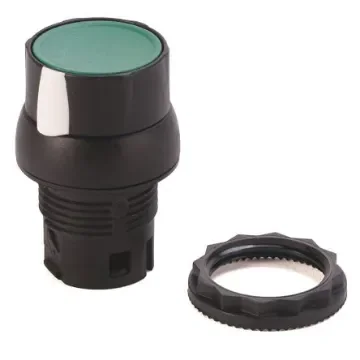 Allen Bradley 800FP Series Black, Green, White Push-In Push Button, 22.5mm Cutout, IP66 - 800FP-SJ32 product image